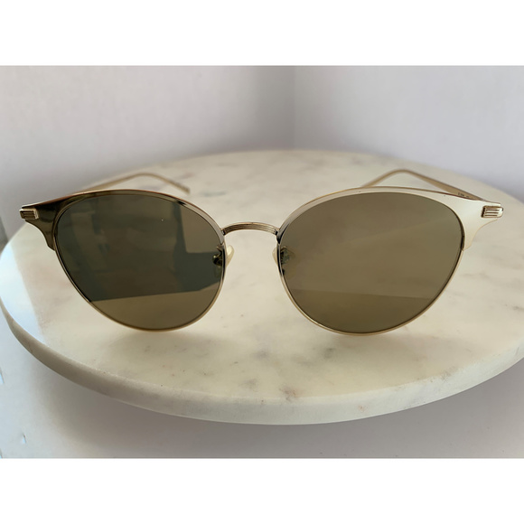 Saint Laurent Metal Round Sunglasses Gold - Picture 1 of 3